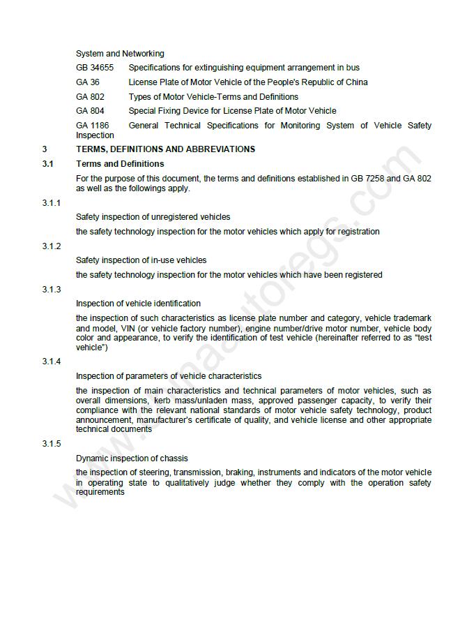 GB 38900-2020英文版翻译《机动车安全技术检验项目和方法》