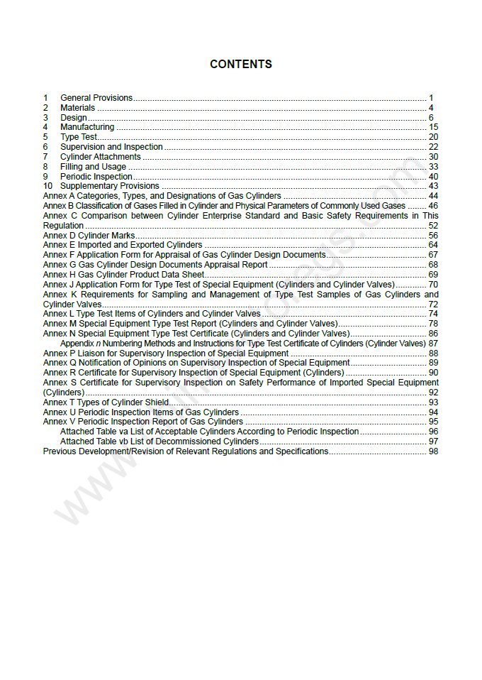 TSG 23-2021英文版翻译/English/气瓶安全技术规程 Regulation on Safety Technology for Gas Cylinder