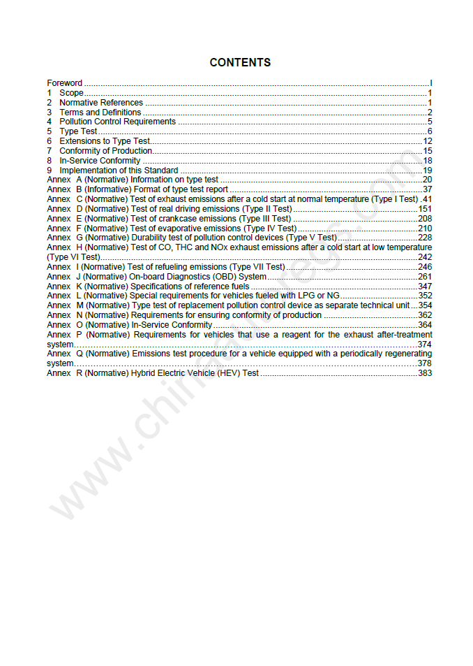 GB 18352.6-2016英文版翻译《轻型汽车污染物排放限值及测量方法(中国第六阶段)》国六排放标准