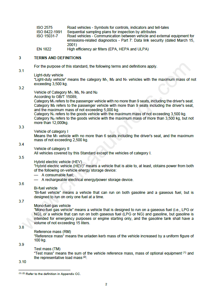 GB 18352.6-2016英文版翻译《轻型汽车污染物排放限值及测量方法(中国第六阶段)》国六排放标准